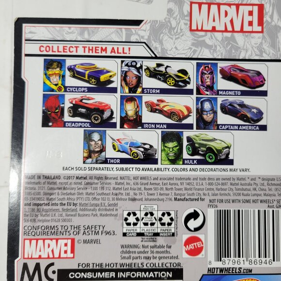 Hot Wheels Marvel Character Cars Cyclops - Picture 2 of 3